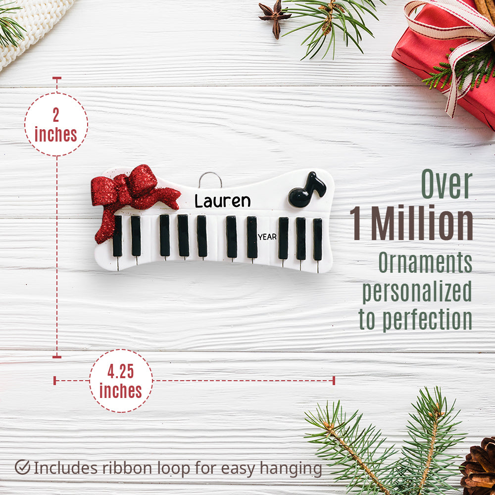 Keyboard Christmas Ornament