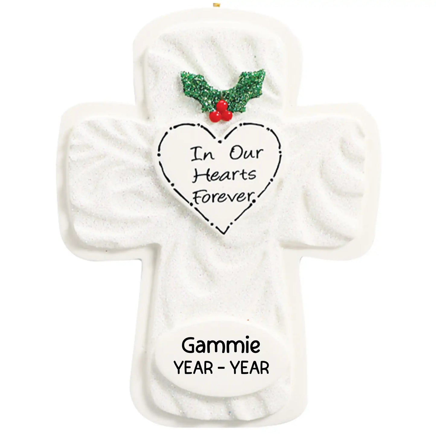 Forever Memorial Cross Christmas Ornament