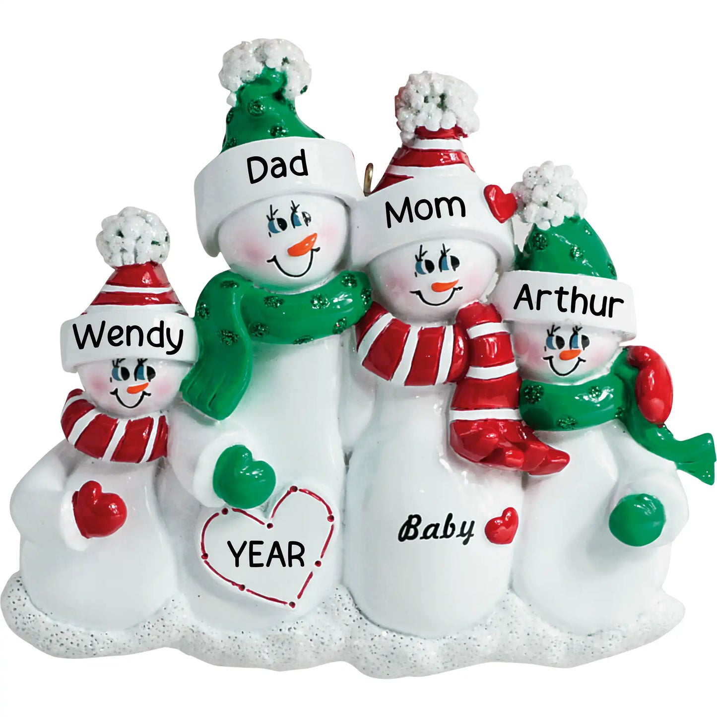 Expecting Family of 4 Christmas Ornament