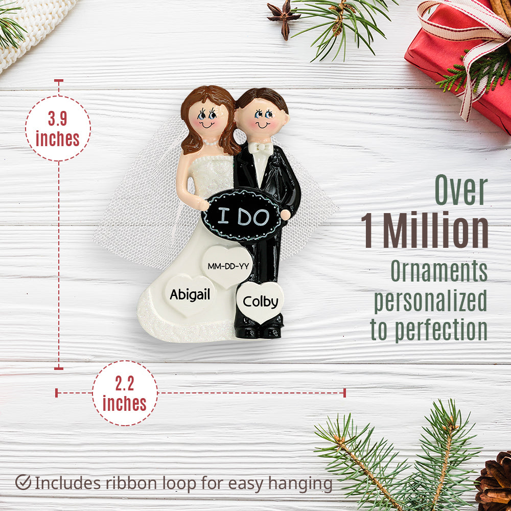 I Do Married Christmas Ornament