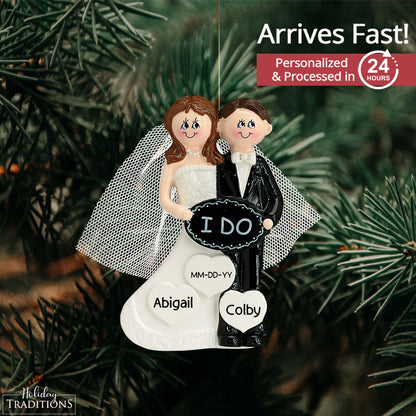 I Do Married Christmas Ornament