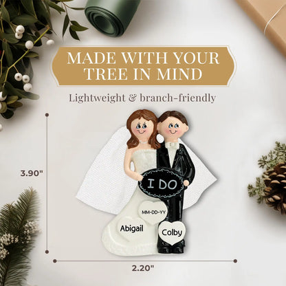 Adorno navideño "Me caso" 