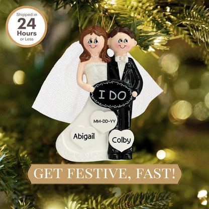Adorno navideño "Me caso" 