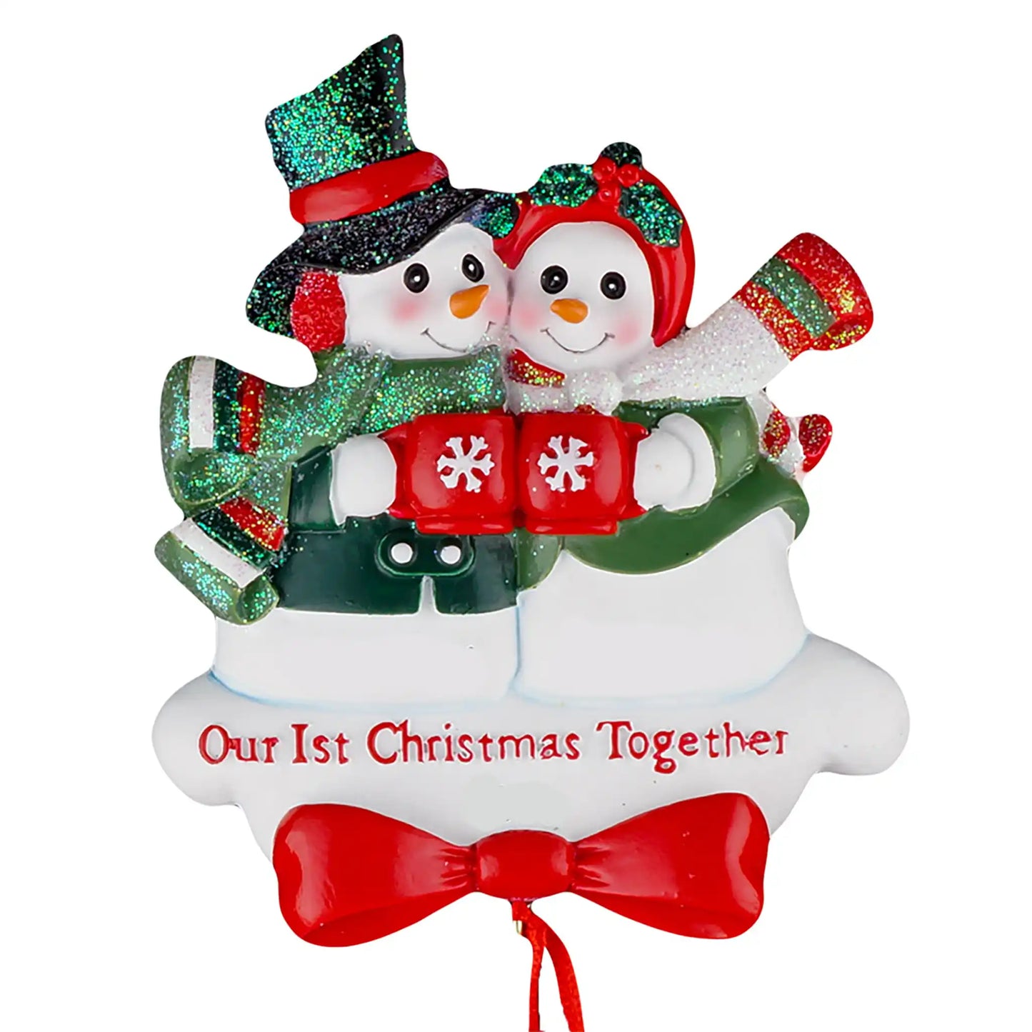 Snowman Couple Our 1st Christmas Together Ornament