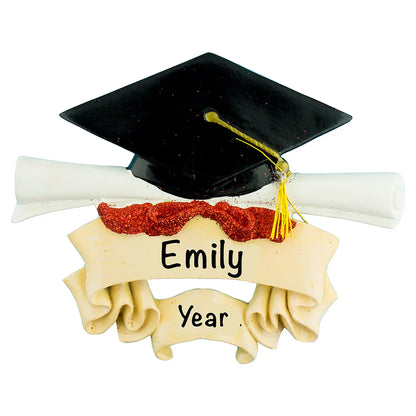 Graduation Cap & Scroll Christmas Ornament