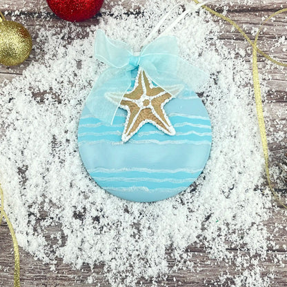 Starfish Beach Christmas Ornament