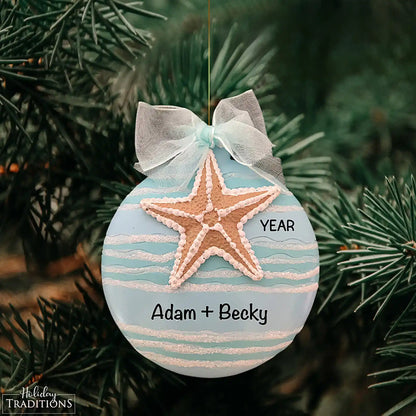 Starfish Beach Christmas Ornament
