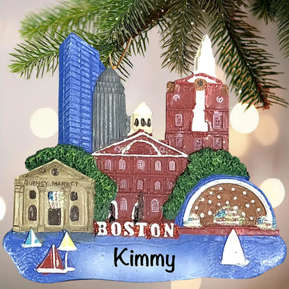 Adorno navideño de Boston