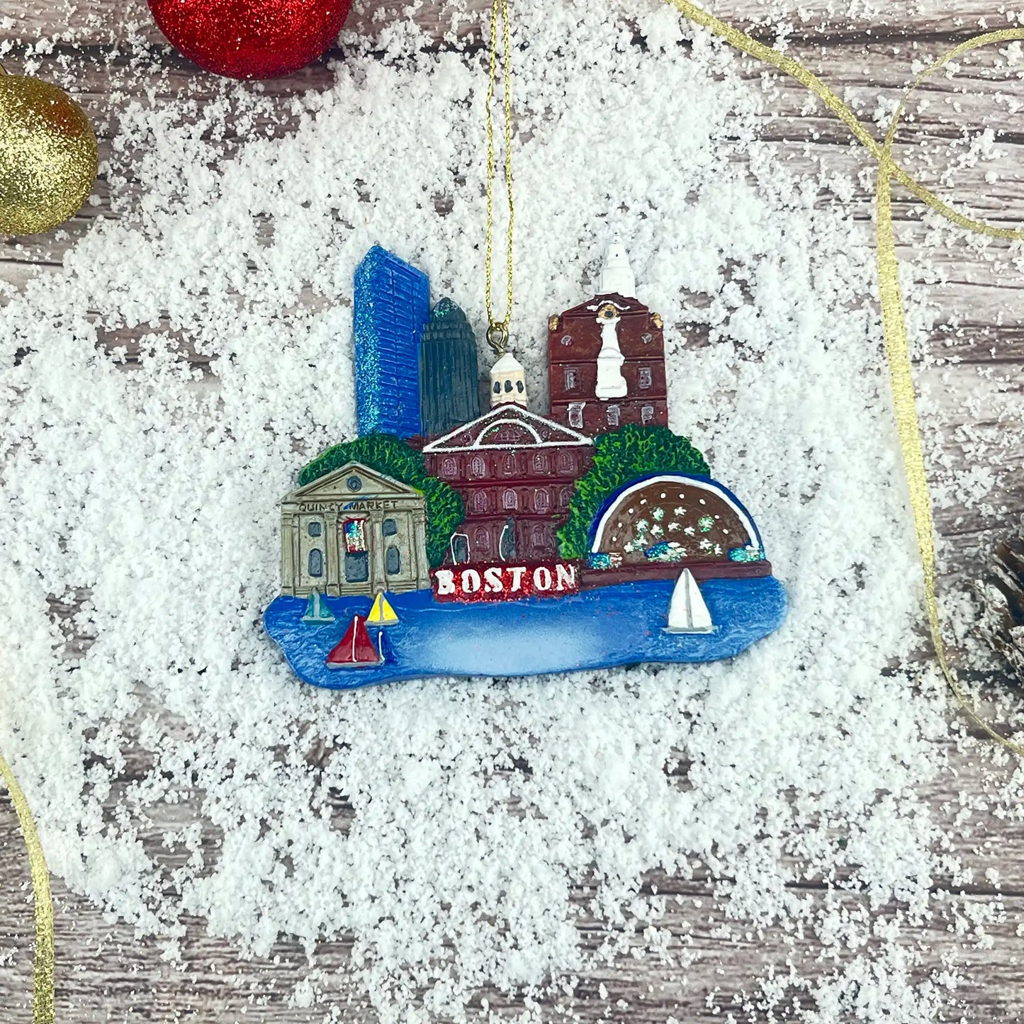 Adorno navideño de Boston
