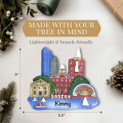 Adorno navideño de Boston