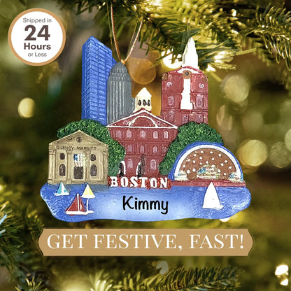 Adorno navideño de Boston