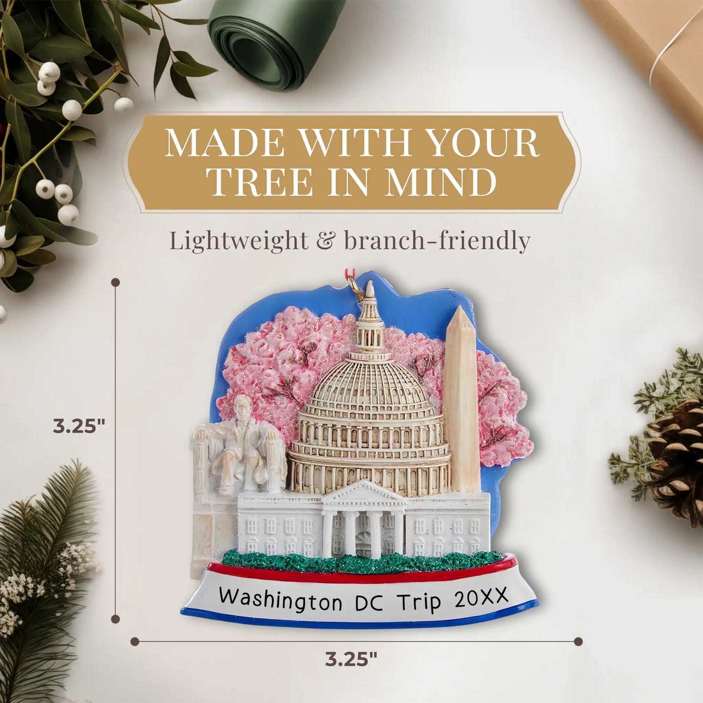 Adorno navideño de Washington DC