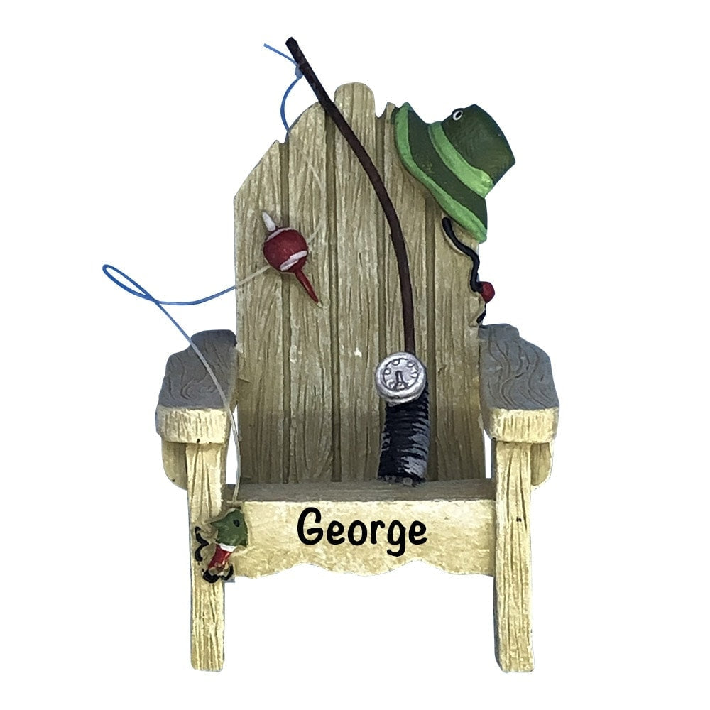 A1801 Fishing Chair Personalized Christmas Ornament