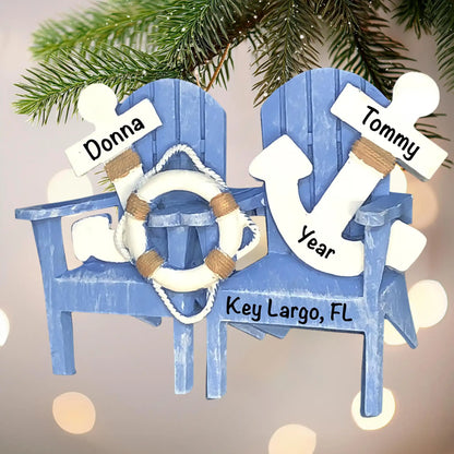Adorno personalizado de sillas náuticas Adirondack