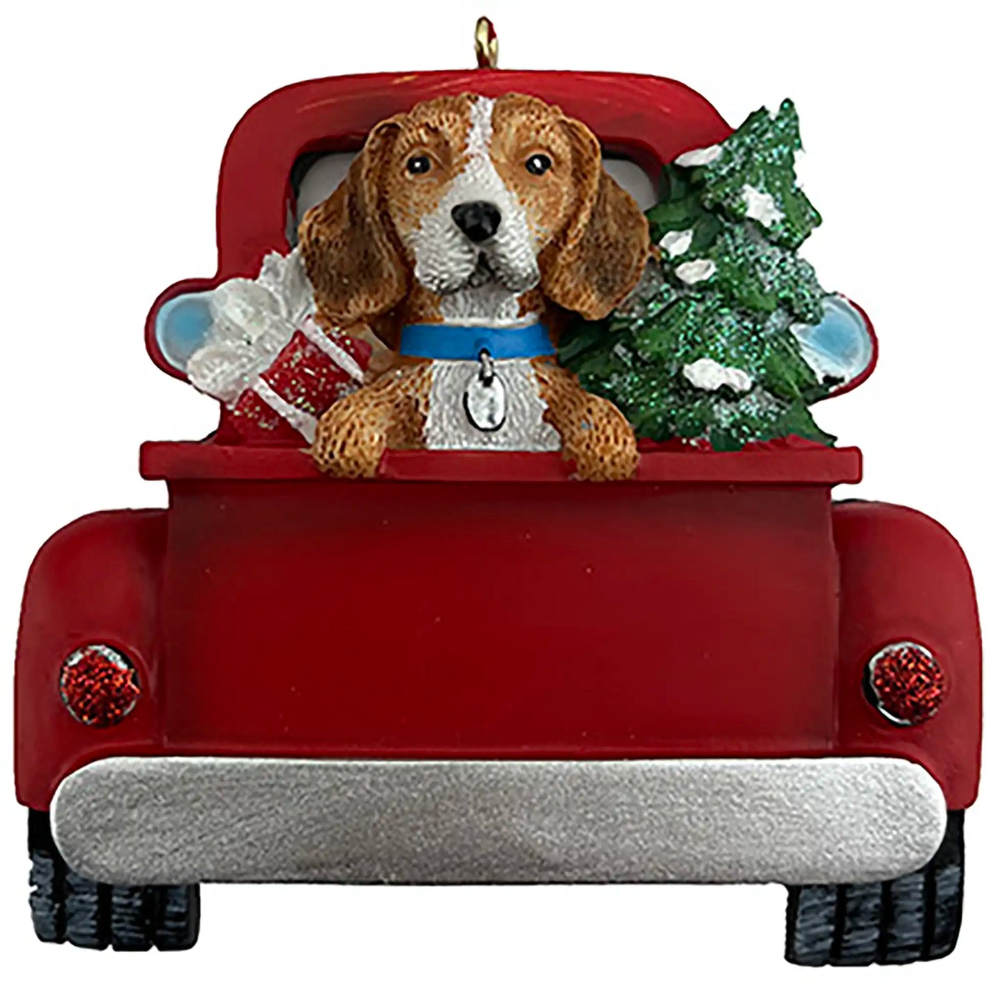 Beagle Christmas Ornament - Vintage Truck