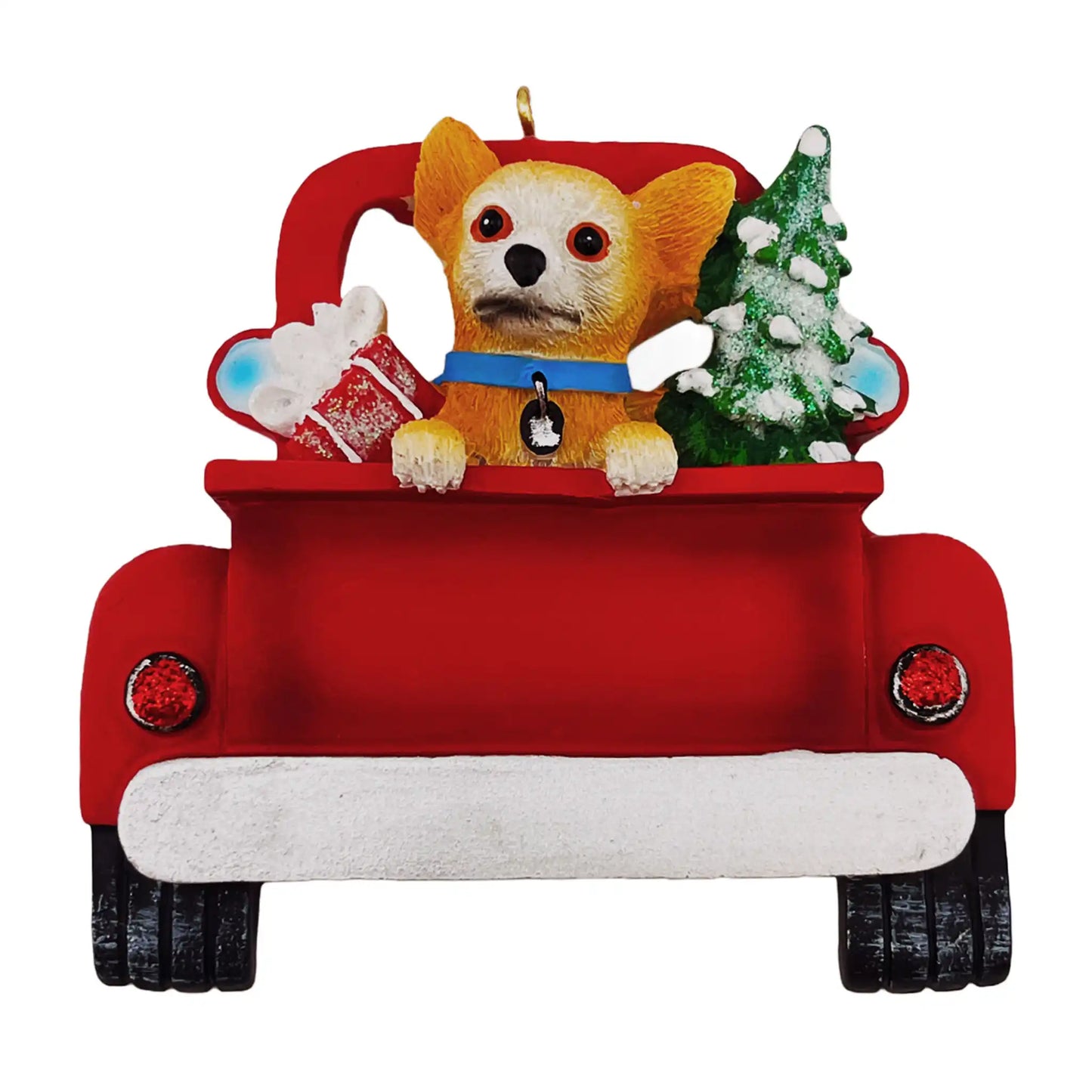 Chihuahua in Vintage Truck Christmas Ornament