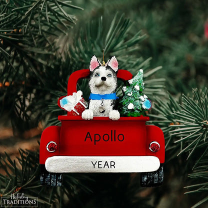 Siberian Husky Personalized Ornament