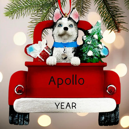 Siberian Husky Personalized Ornament
