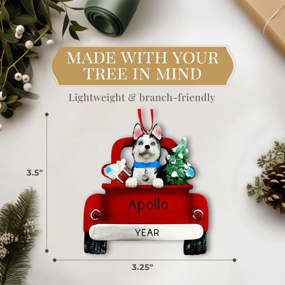 Siberian Husky Personalized Ornament