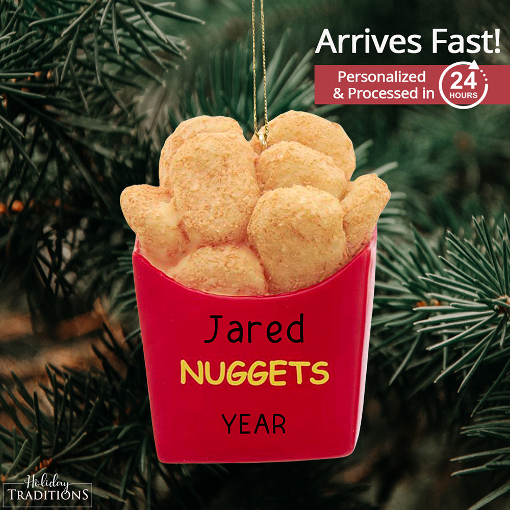 Chicken Nuggets Christmas Ornament - 3D