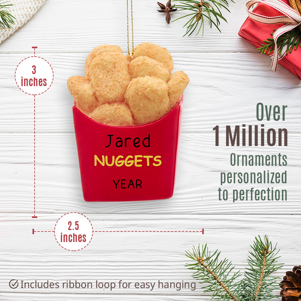 Chicken Nuggets Christmas Ornament - 3D