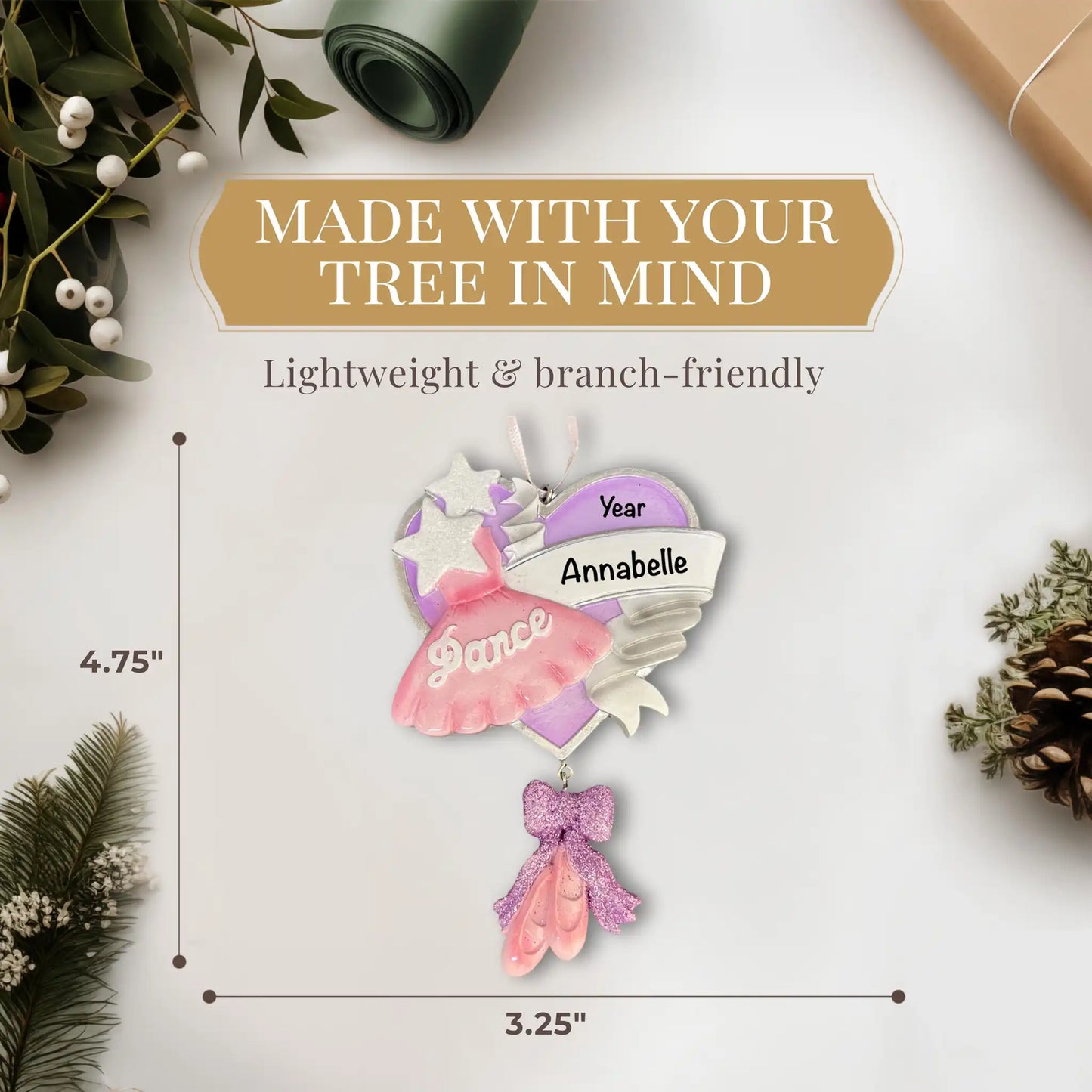 Adorno navideño de danza - Bailarina 