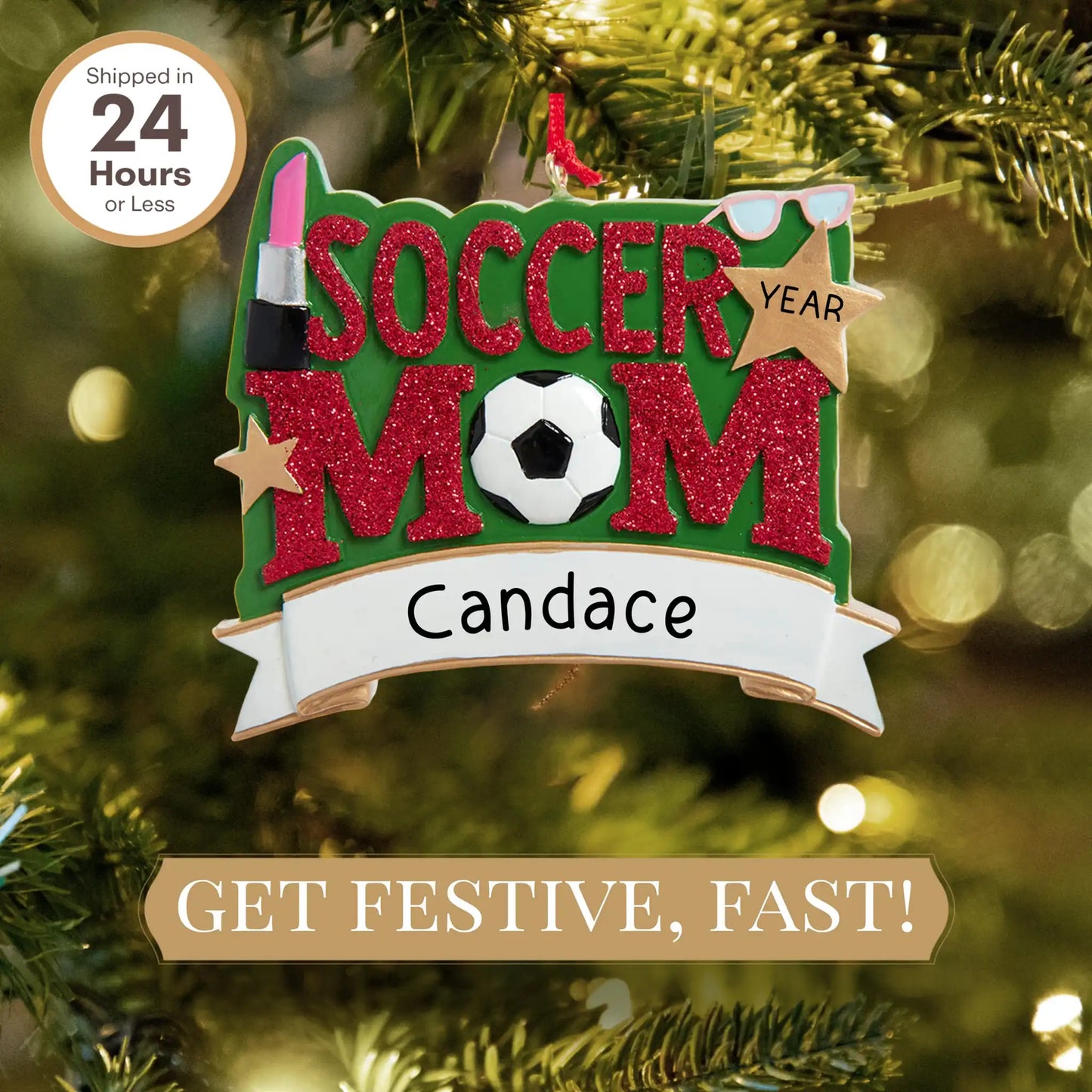 Soccer Mom Christmas Ornament