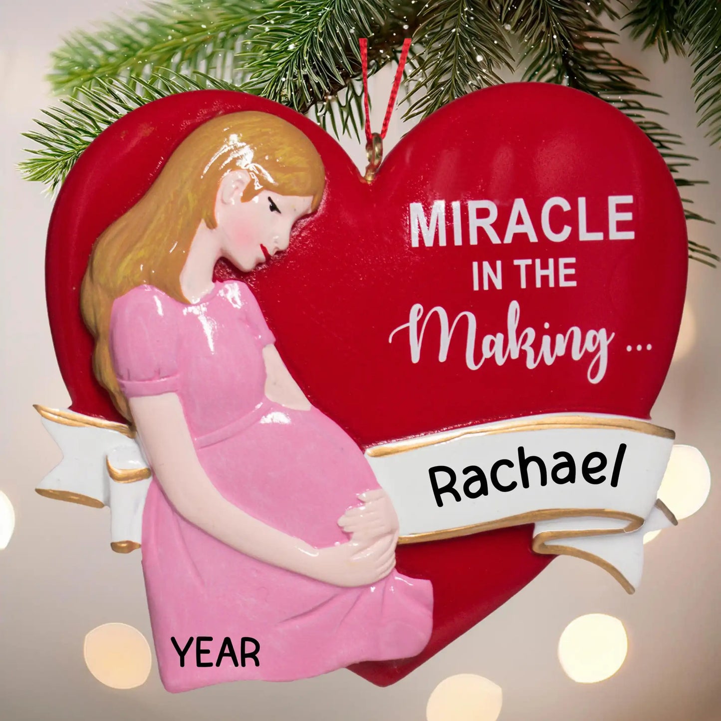 Adorno personalizado para futura mamá 