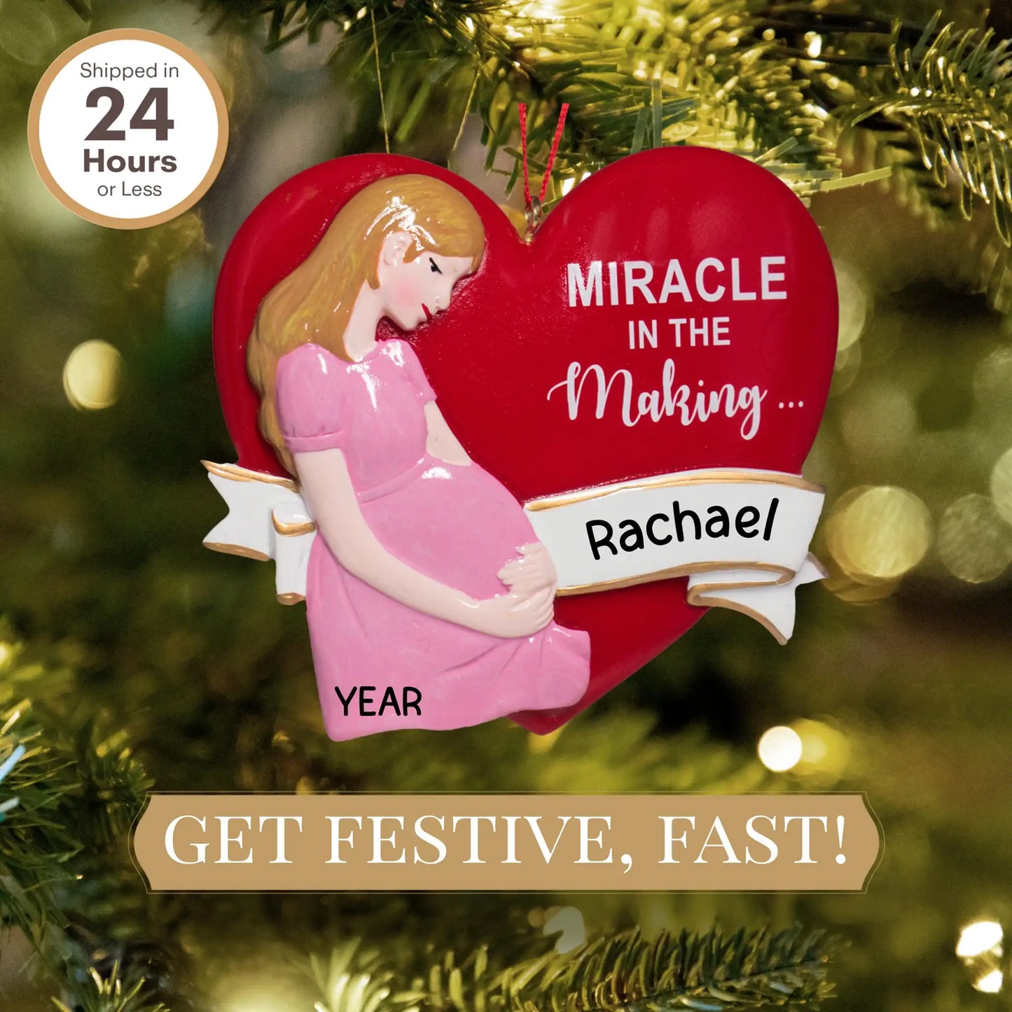 Adorno personalizado para futura mamá 