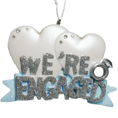 We're Engaged Christmas Ornament