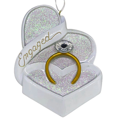 Engagement Ring Christmas Ornament