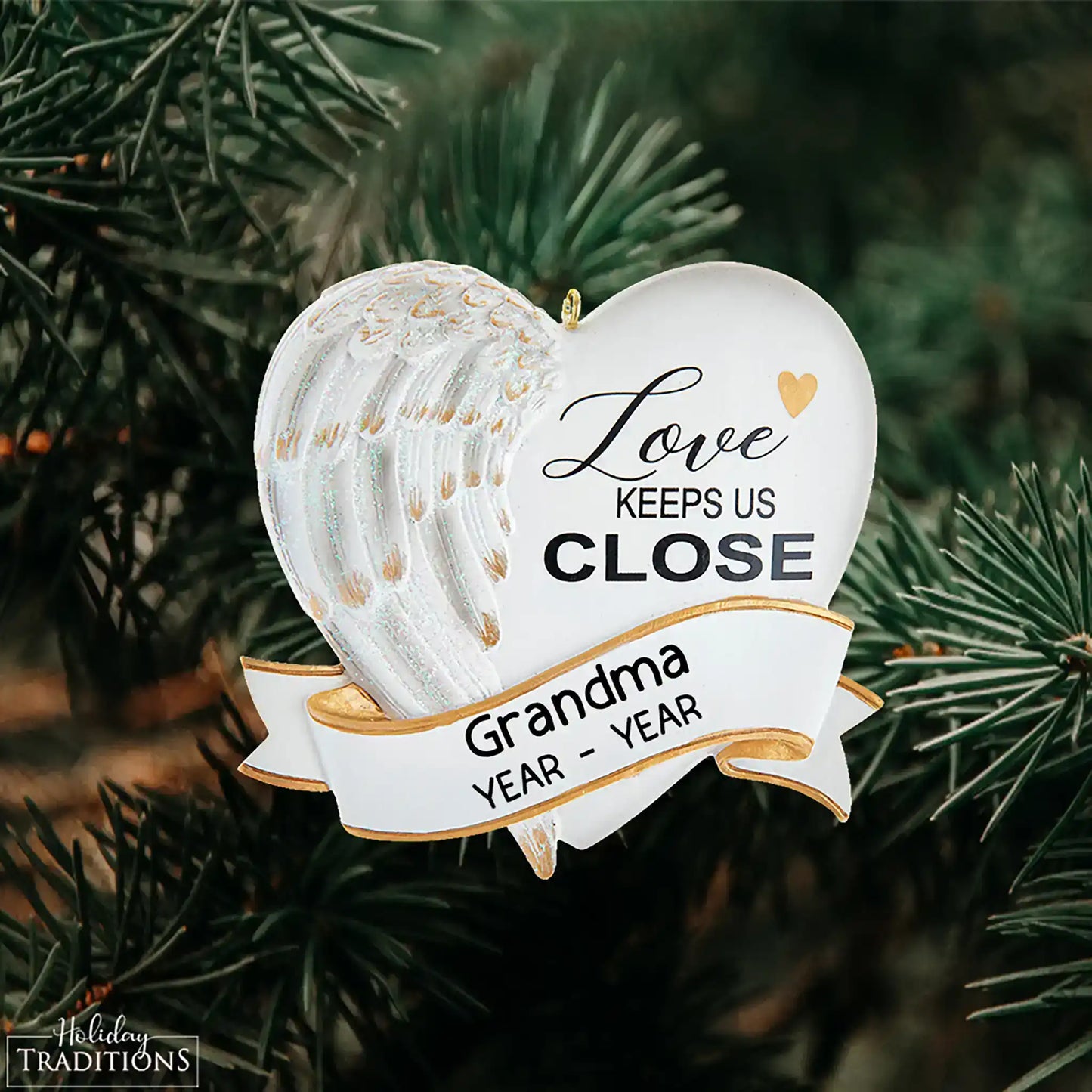 Adorno personalizado conmemorativo de amor