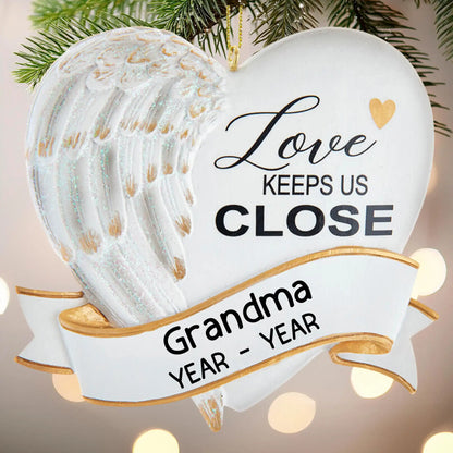 Adorno personalizado conmemorativo de amor