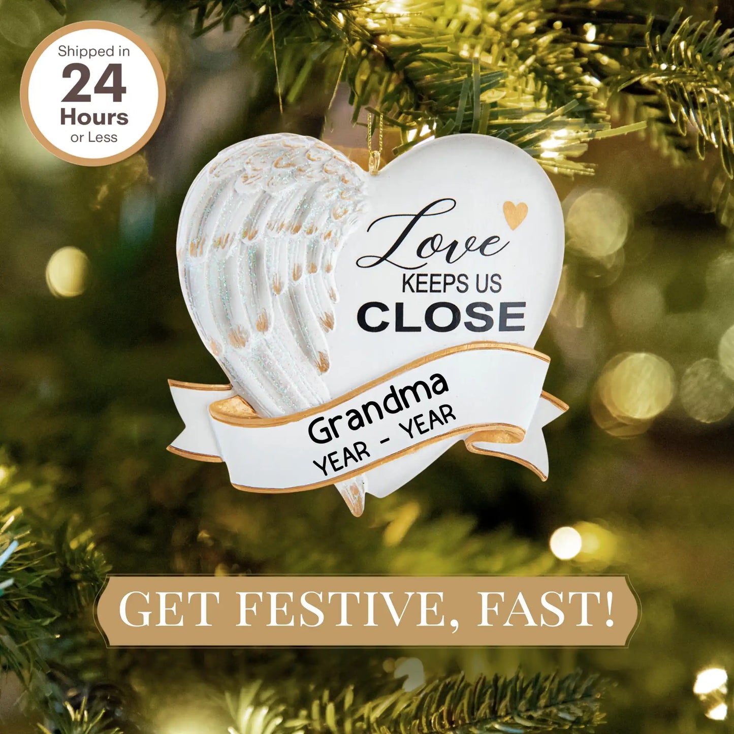 Adorno personalizado conmemorativo de amor