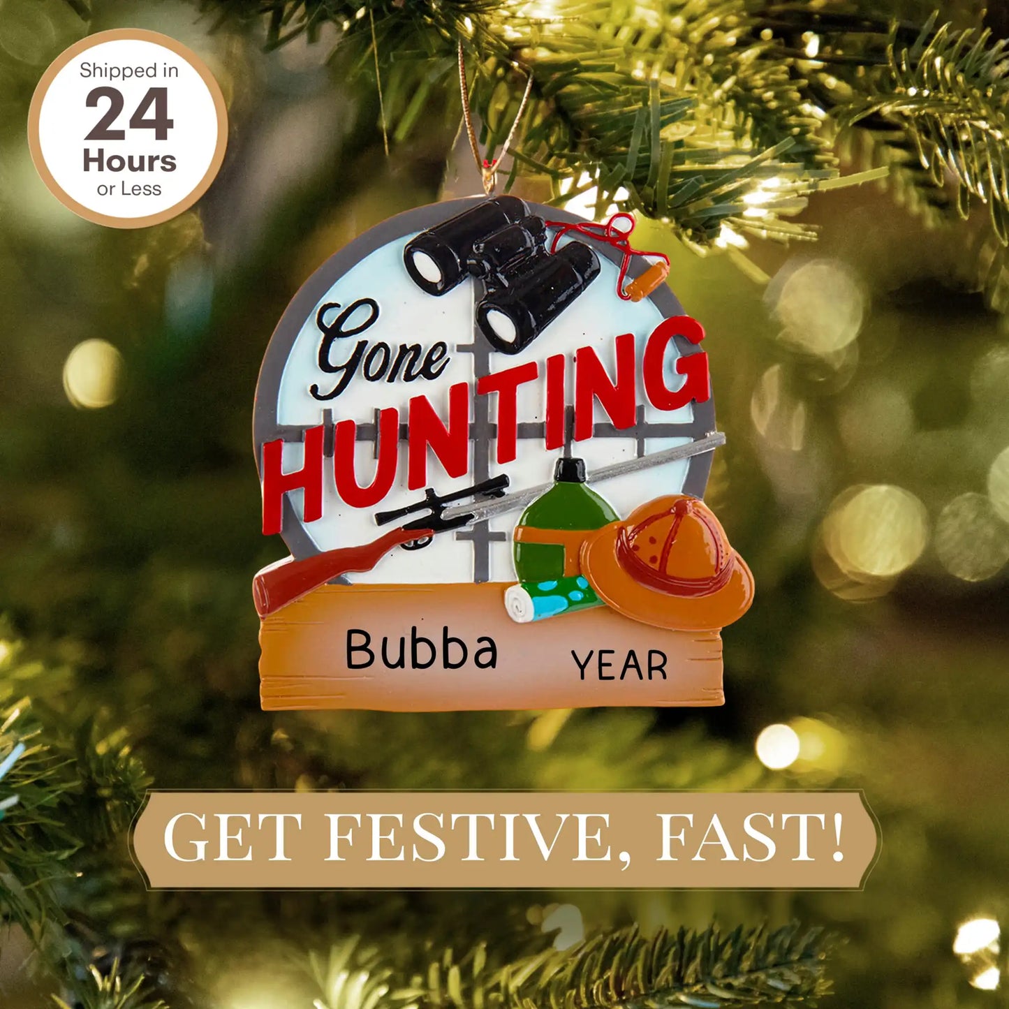 Adorno navideño "Gone Hunting"