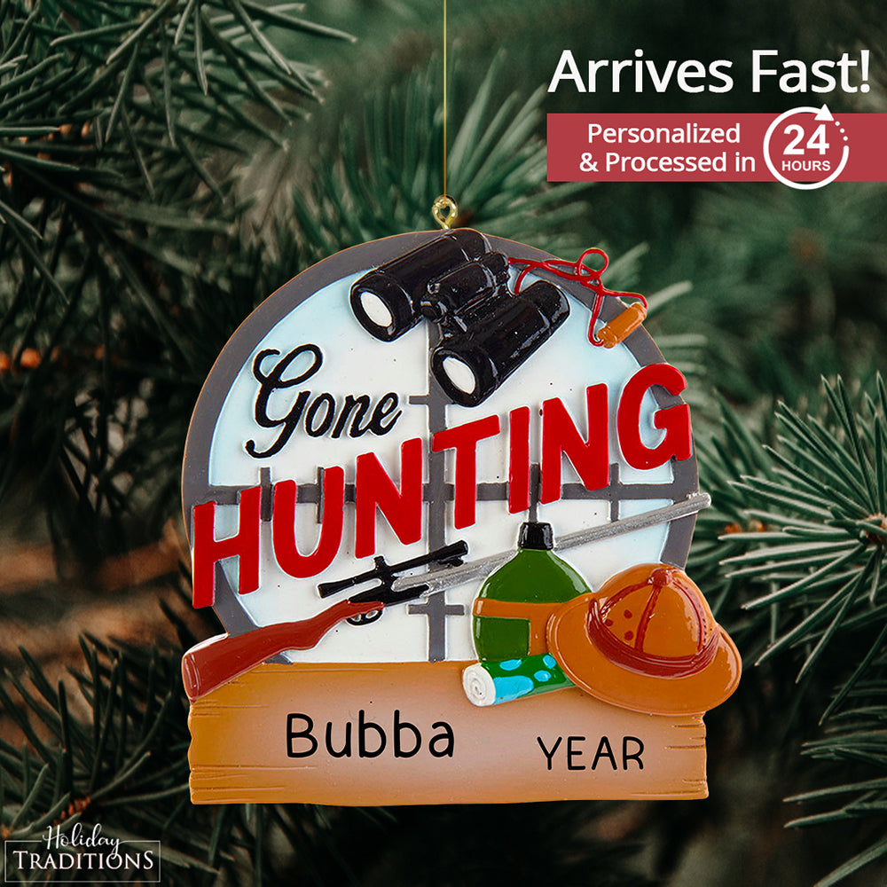 Gone Hunting Christmas Ornament