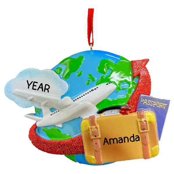 Travel Personalized Christmas Ornament