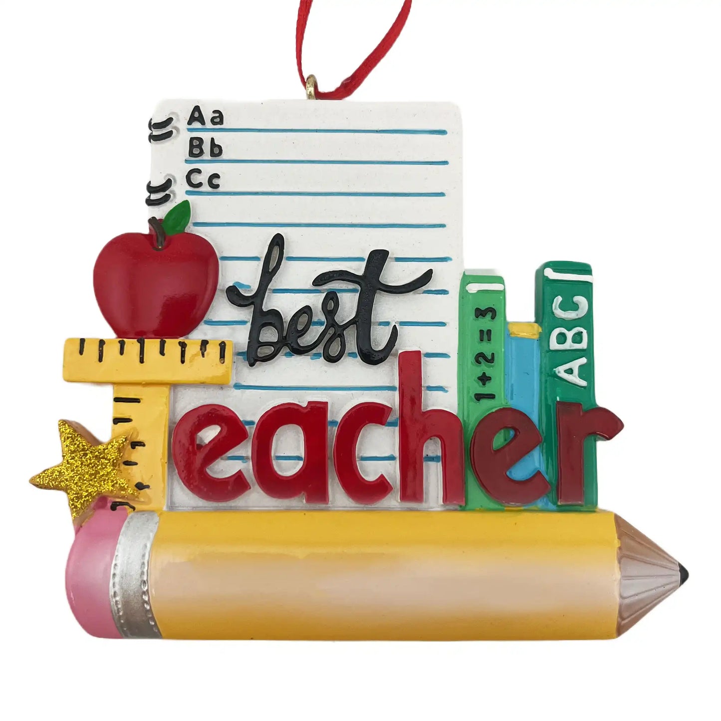 Best Teacher Christmas Ornament - Stationary