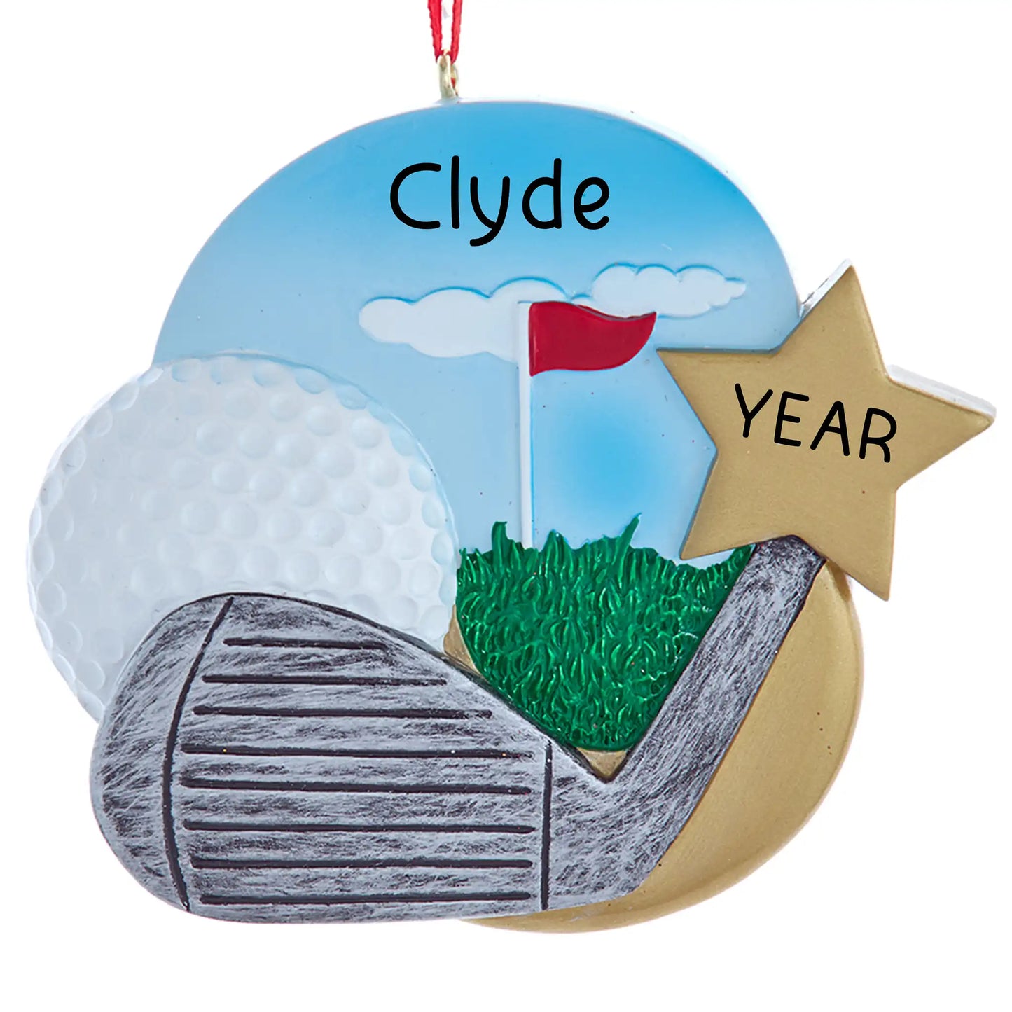 Golf Star Christmas Ornament