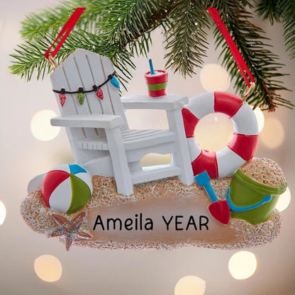 Adorno navideño de silla de playa Adirondack