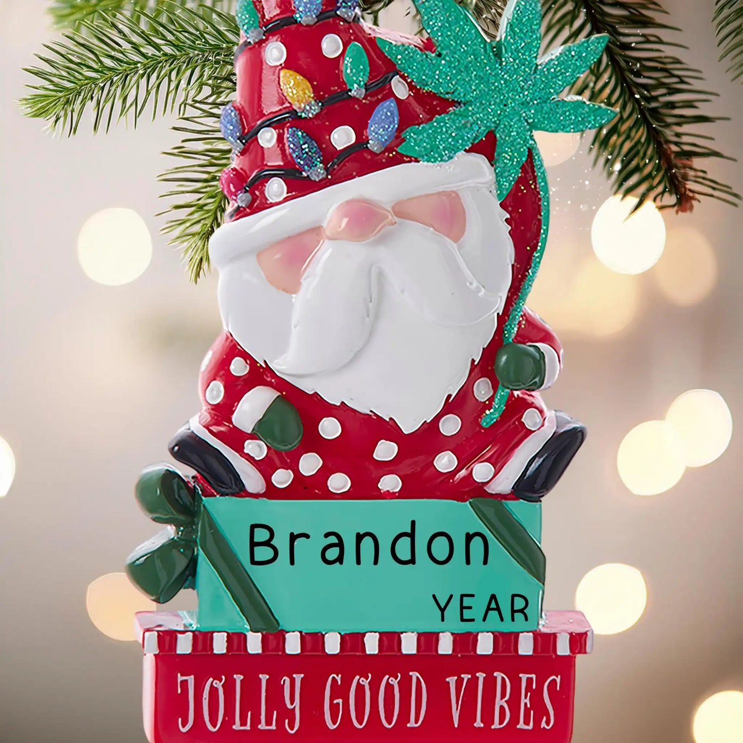 Cannabis Santa Christmas Ornament