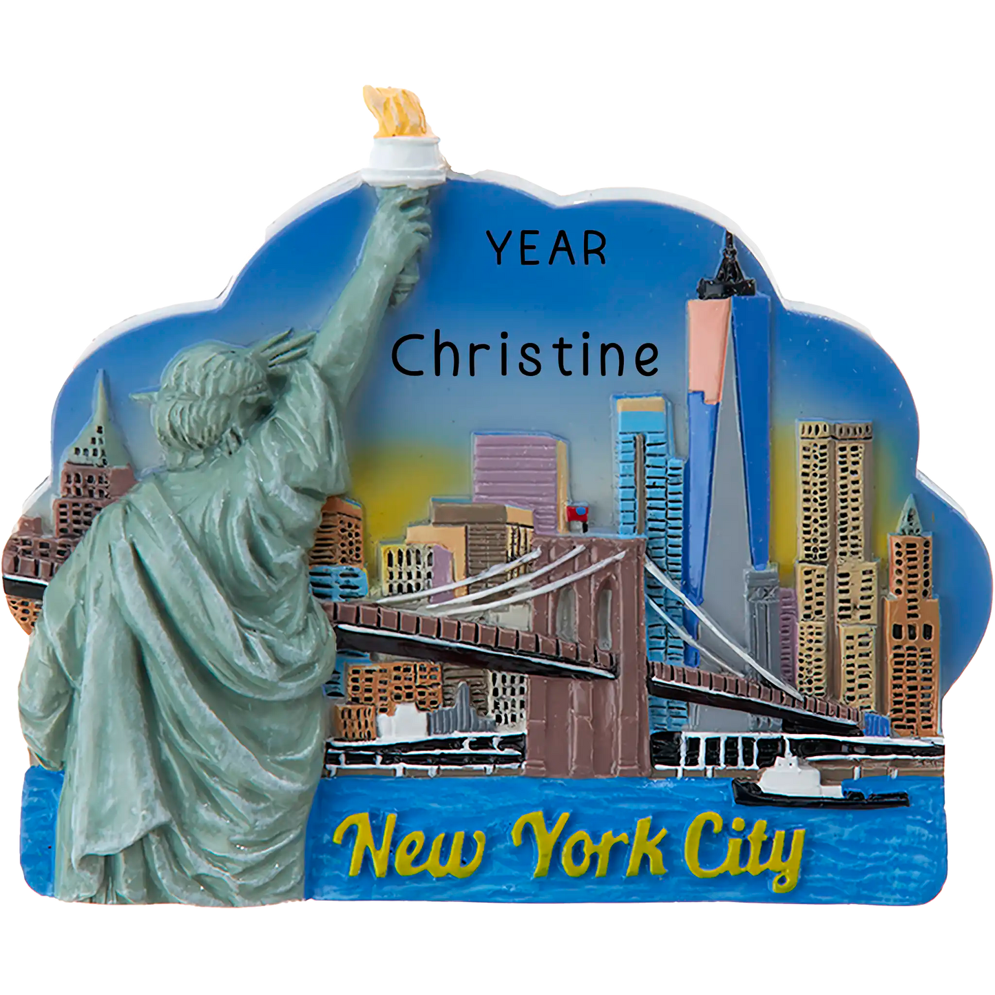 New York Skyline Christmas Ornament