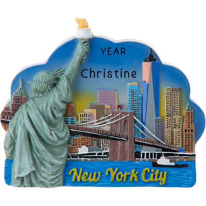 New York Skyline Christmas Ornament