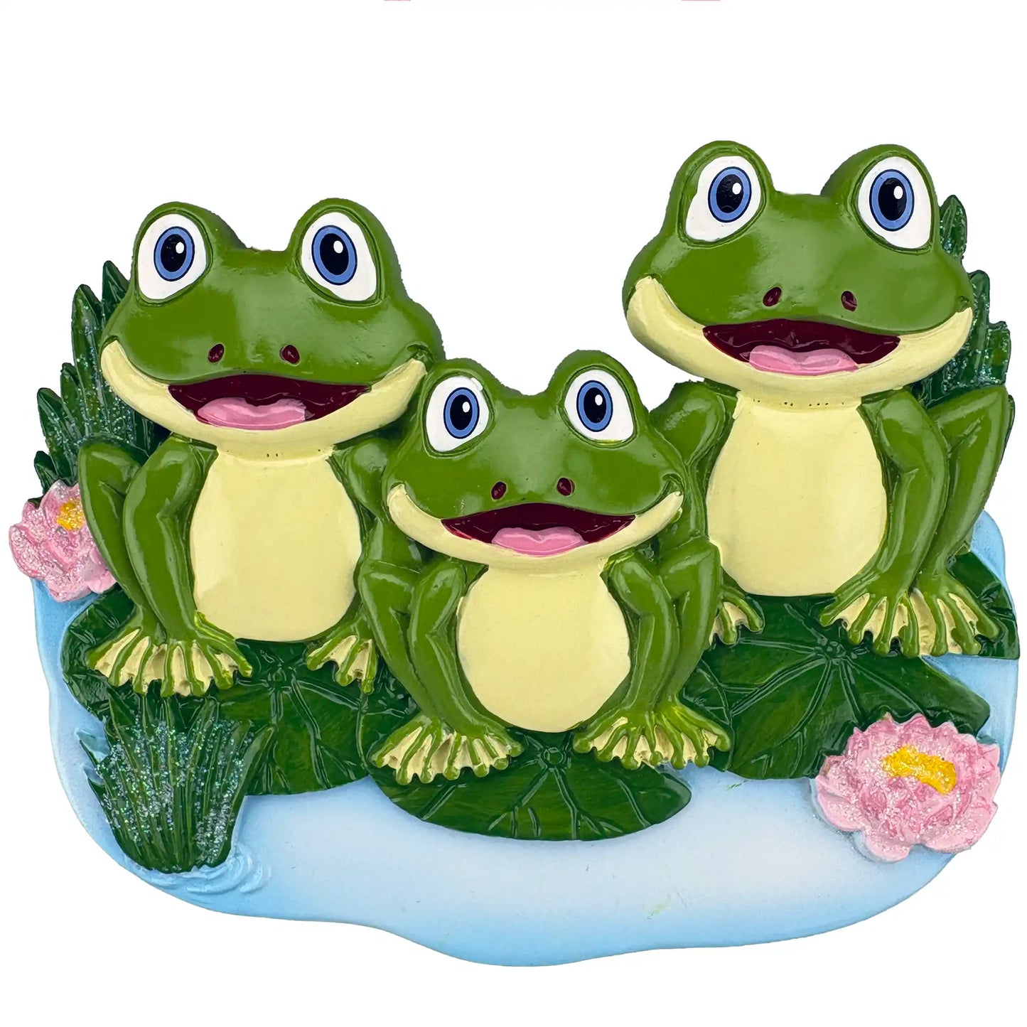 Frog Family of 3 Personalized Ornament