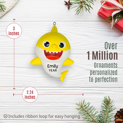 Baby Shark Yellow Christmas Ornament