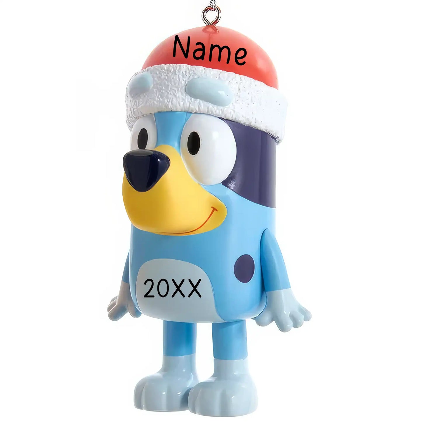 Bluey Personalized Ornament - Santa Hat