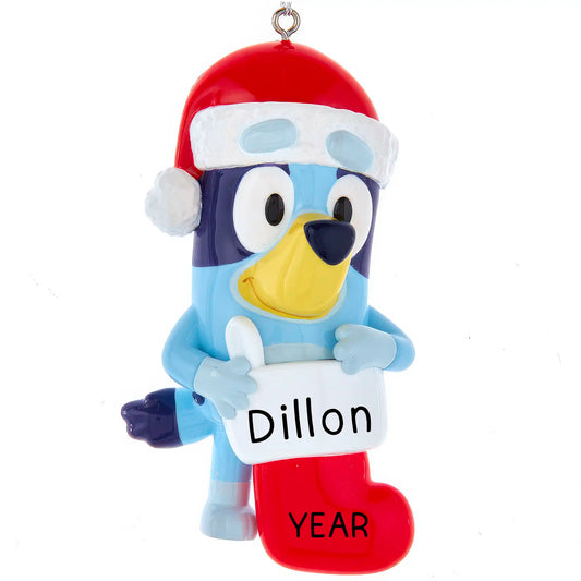 Bluey Stocking Christmas Ornament