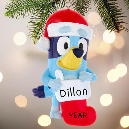 Bluey Stocking Christmas Ornament