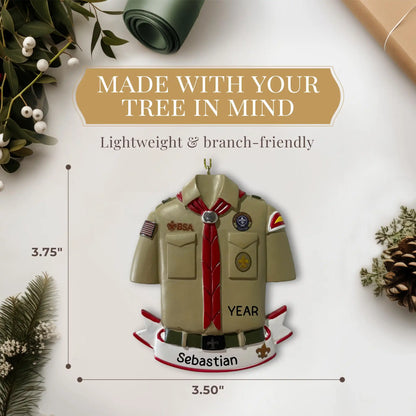 Boy Scouts Personalized Ornament - Banner