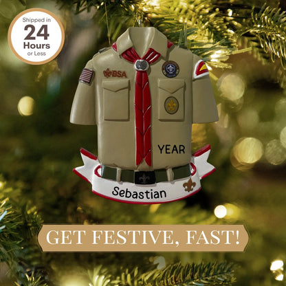 Boy Scouts Personalized Ornament - Banner
